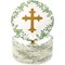 80 Pack Religious Cross Baptism Paper Plates - 7 Inch Disposable Paper Plate for Baby Christening, Baptism, Easter Party Decorations